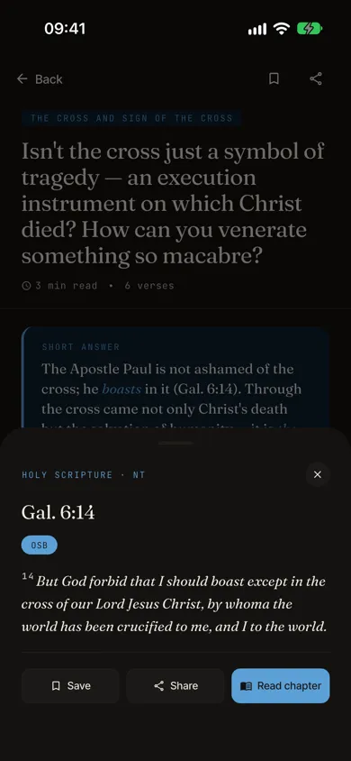 A Bible verse open in a sheet, Protestant theme