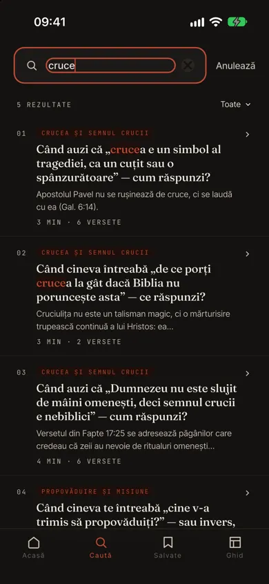 Căutarea cu rezultate, tema ortodoxă