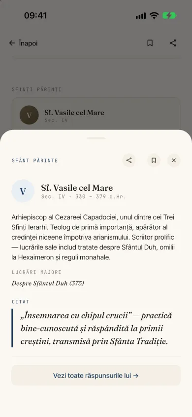 Un citat dintr-un Sfânt Părinte într-o fereastră, tema protestantă